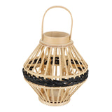 Maxbell Bamboo Lantern with Handle Romantic Hanging Lantern for Table Home Farmhouse Style B