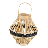 Maxbell Bamboo Lantern with Handle Romantic Hanging Lantern for Table Home Farmhouse Style B