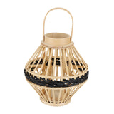 Maxbell Bamboo Lantern with Handle Romantic Hanging Lantern for Table Home Farmhouse Style B