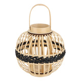 Maxbell Bamboo Lantern with Handle Romantic Hanging Lantern for Table Home Farmhouse Style C