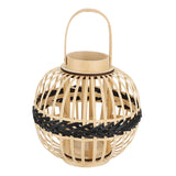 Maxbell Bamboo Lantern with Handle Romantic Hanging Lantern for Table Home Farmhouse Style C