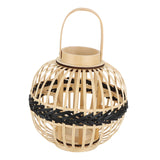 Maxbell Bamboo Lantern with Handle Romantic Hanging Lantern for Table Home Farmhouse Style C
