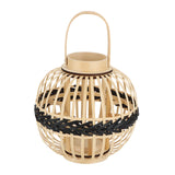 Maxbell Bamboo Lantern with Handle Romantic Hanging Lantern for Table Home Farmhouse Style C