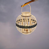 Maxbell Bamboo Lantern with Handle Romantic Hanging Lantern for Table Home Farmhouse Style C