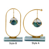 Maxbell Sphere Statue Modern Collection Desktop Ornament for Shelf Bedroom Bookshelf Style A