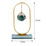 Maxbell Sphere Statue Modern Collection Desktop Ornament for Shelf Bedroom Bookshelf Style B