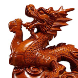 Maxbell Chinese Dragon Figurine Crafts Desktop Ornament for Home Fireplace Bookshelf Orange