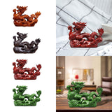 Maxbell Chinese Dragon Figurine Crafts Desktop Ornament for Home Fireplace Bookshelf Orange