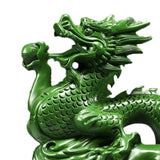 Maxbell Chinese Dragon Figurine Crafts Desktop Ornament for Home Fireplace Bookshelf Green