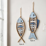 Maxbell Fishbone Hanging Ornament Wood Sign for Backdrop Bedroom Apartment