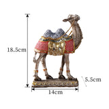 Maxbell Camel Animal Statue Cute Durable Camel Figurine for Fireplace Bedroom Office Blue