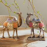 Maxbell Camel Animal Statue Cute Durable Camel Figurine for Fireplace Bedroom Office Blue
