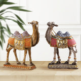 Maxbell Camel Animal Statue Cute Durable Camel Figurine for Fireplace Bedroom Office Blue