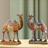 Maxbell Camel Animal Statue Cute Durable Camel Figurine for Fireplace Bedroom Office Blue