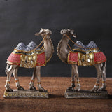 Maxbell Camel Animal Statue Cute Durable Camel Figurine for Fireplace Bedroom Office Blue
