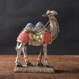 Maxbell Camel Animal Statue Cute Durable Camel Figurine for Fireplace Bedroom Office Blue