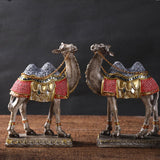 Maxbell Camel Animal Statue Cute Durable Camel Figurine for Fireplace Bedroom Office Blue