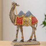Maxbell Camel Animal Statue Cute Durable Camel Figurine for Fireplace Bedroom Office Blue