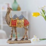 Maxbell Camel Animal Statue Cute Durable Camel Figurine for Fireplace Bedroom Office Blue