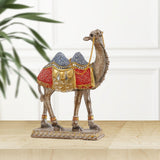 Maxbell Camel Animal Statue Cute Durable Camel Figurine for Fireplace Bedroom Office Blue