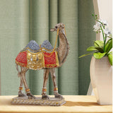 Maxbell Camel Animal Statue Cute Durable Camel Figurine for Fireplace Bedroom Office Blue