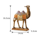 Maxbell Camel Animal Statue Cute Durable Camel Figurine for Fireplace Bedroom Office Violet