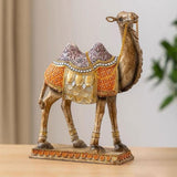 Maxbell Camel Animal Statue Cute Durable Camel Figurine for Fireplace Bedroom Office Violet