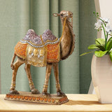 Maxbell Camel Animal Statue Cute Durable Camel Figurine for Fireplace Bedroom Office Violet