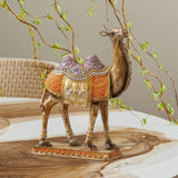 Maxbell Camel Animal Statue Cute Durable Camel Figurine for Fireplace Bedroom Office Violet