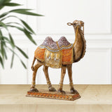 Maxbell Camel Animal Statue Cute Durable Camel Figurine for Fireplace Bedroom Office Violet