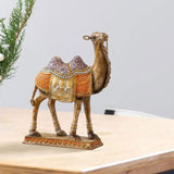 Maxbell Camel Animal Statue Cute Durable Camel Figurine for Fireplace Bedroom Office Violet