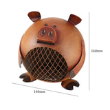 Maxbell Iron Animal Pig Piggy Bank Ornament Money Bank Cute Piggy Bank Birthday Gift