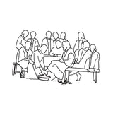 Maxbell Jesus Washing His Disciple's Feet Figurine for Indoor Fireplace Living Room