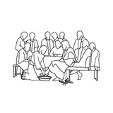 Maxbell Jesus Washing His Disciple's Feet Figurine for Indoor Fireplace Living Room