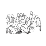 Maxbell Jesus Washing His Disciple's Feet Figurine for Indoor Fireplace Living Room