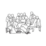 Maxbell Jesus Washing His Disciple's Feet Figurine for Indoor Fireplace Living Room