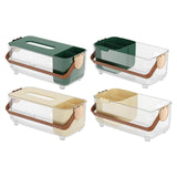 Maxbell Tissue Box Cover Holder Napkin Storage Box for Drawer Box Kitchen Restaurant Dark green