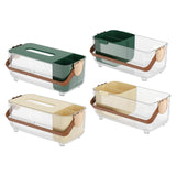 Maxbell Tissue Box Cover Holder Napkin Storage Box for Drawer Box Kitchen Restaurant Dark green