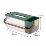 Maxbell Tissue Box Cover Holder Napkin Storage Box for Drawer Box Kitchen Restaurant Dark green