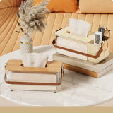 Maxbell Tissue Box Cover Holder Napkin Storage Box for Drawer Box Kitchen Restaurant cream