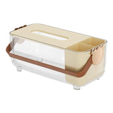 Maxbell Tissue Box Cover Holder Napkin Storage Box for Drawer Box Kitchen Restaurant cream
