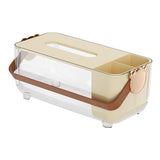 Maxbell Tissue Box Cover Holder Napkin Storage Box for Drawer Box Kitchen Restaurant cream