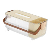 Maxbell Tissue Box Cover Holder Napkin Storage Box for Drawer Box Kitchen Restaurant cream