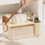 Maxbell Tissue Box Cover Holder Napkin Storage Box for Drawer Box Kitchen Restaurant cream