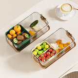 Maxbell Fruit Containers for Fridge Durable Fruit Drain Box for Household Food Salad dark green