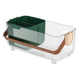 Maxbell Fruit Containers for Fridge Durable Fruit Drain Box for Household Food Salad dark green