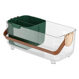 Maxbell Fruit Containers for Fridge Durable Fruit Drain Box for Household Food Salad dark green