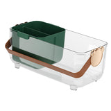 Maxbell Fruit Containers for Fridge Durable Fruit Drain Box for Household Food Salad dark green