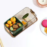 Maxbell Fruit Containers for Fridge Durable Fruit Drain Box for Household Food Salad dark green