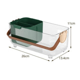 Maxbell Fruit Containers for Fridge Durable Fruit Drain Box for Household Food Salad dark green